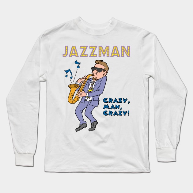 Jazzman Long Sleeve T-Shirt by AceToons